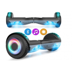 Roule en rythme ! Profite de ton hoverboard avec Bluetooth et musique intégrée pour des trajets fun et stylés.