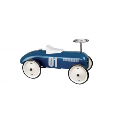 Porteur voiture vintage bleu pétrole.